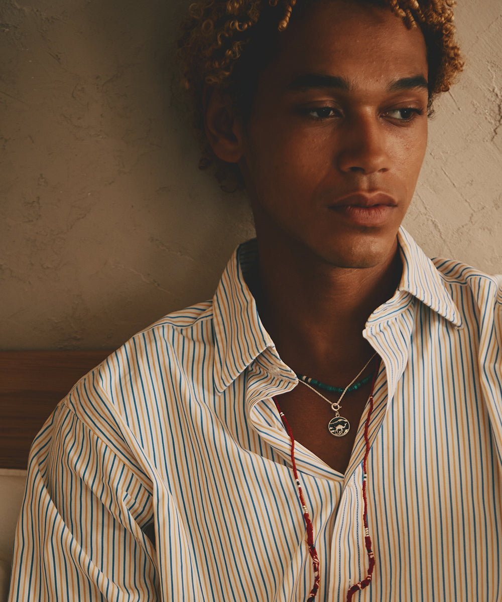 camel necklace sv925 / silver sapphire blue