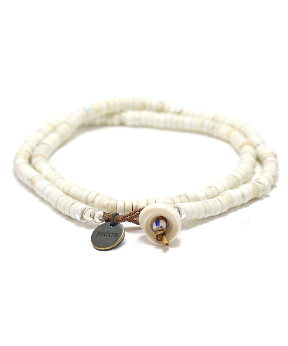 Heishi double wrap bracelet / magnesite