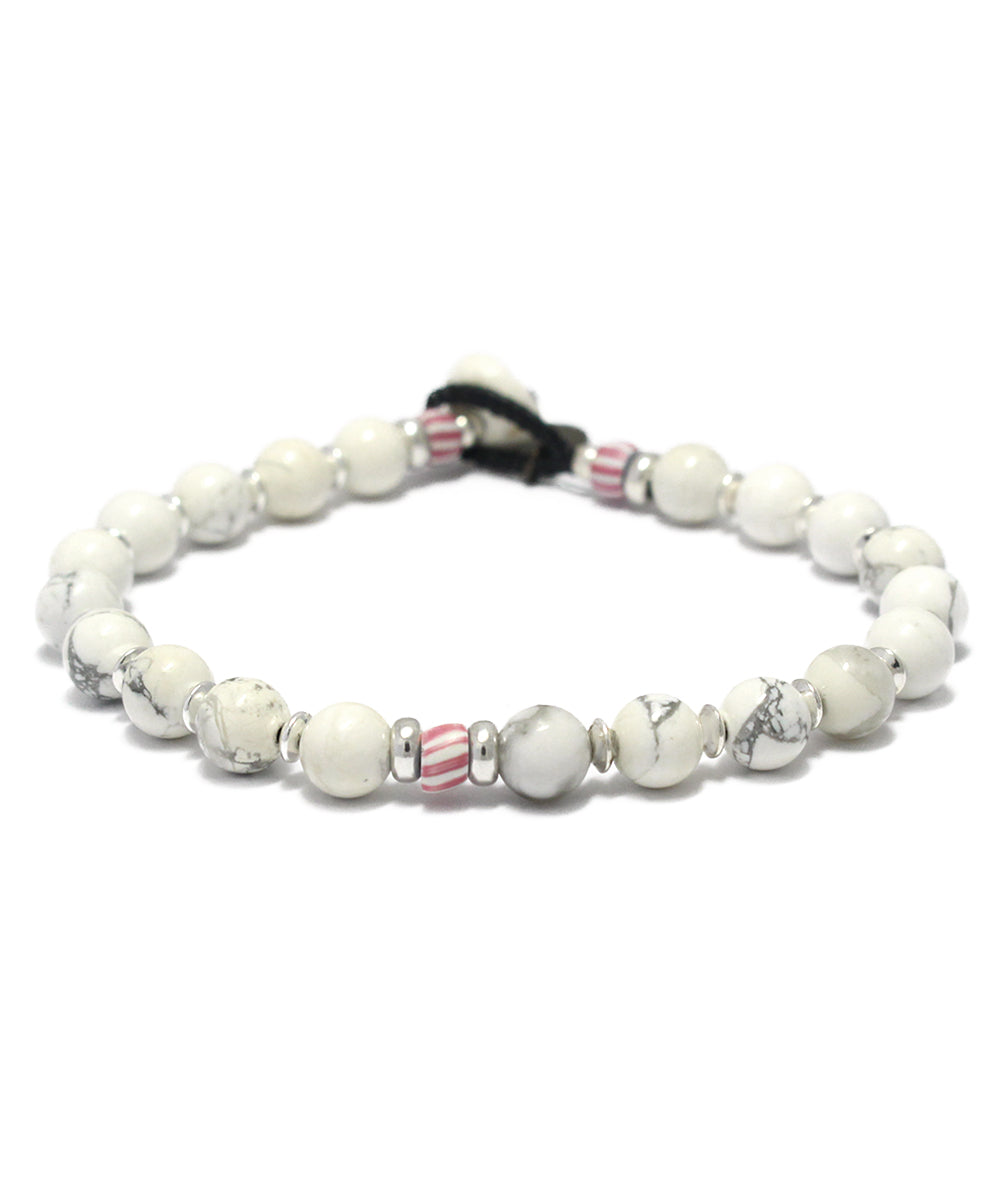 6mm stone bracelet / howlite