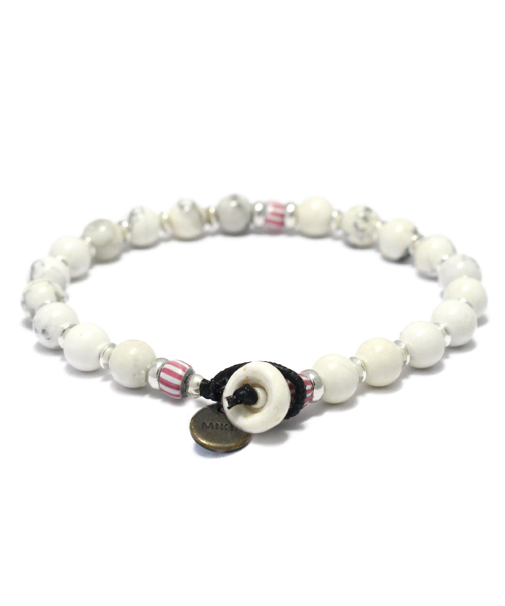 6mm stone bracelet / howlite