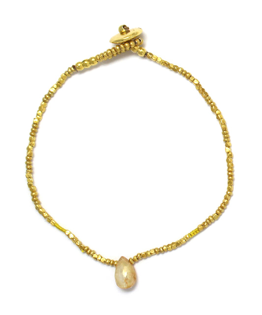 karen silver beaded bracelet / corundum