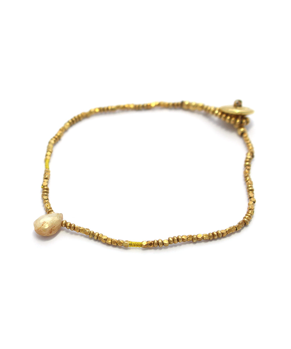 karen silver beaded bracelet / corundum