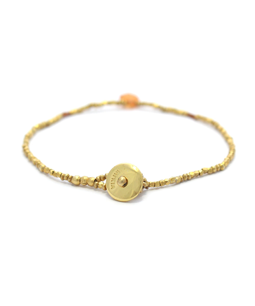 karen silver beaded bracelet / spessartite