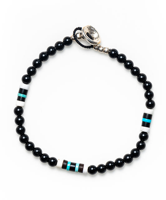 4mm stone bracelet / onyx