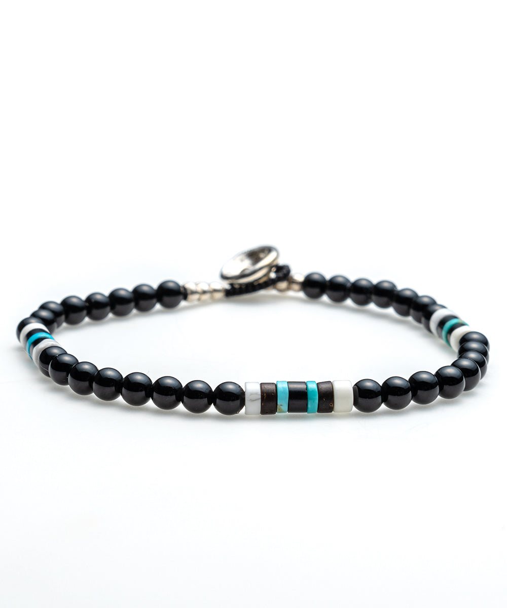 4mm stone bracelet / onyx