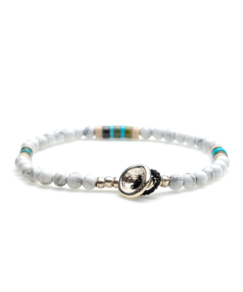 4mm stone bracelet / howlite