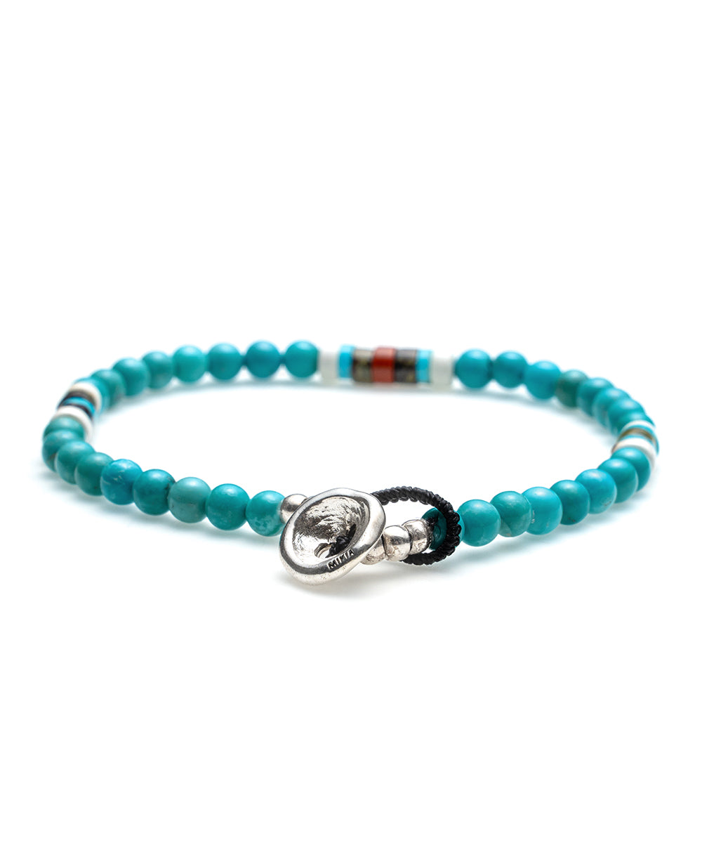 4mm stone bracelet / turquoise