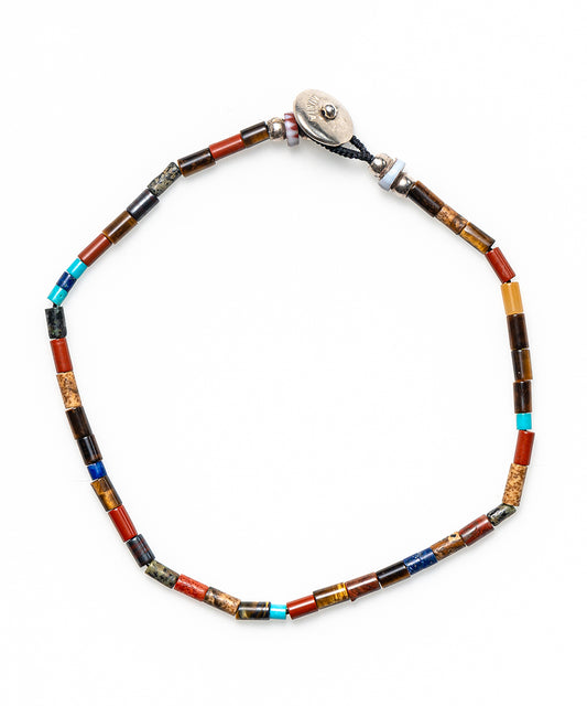 tube beads bracelet / tiger's eye mix