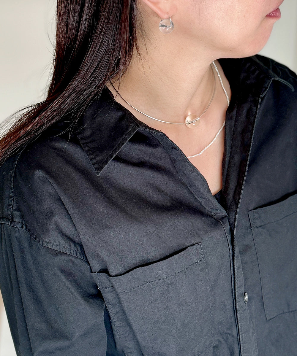 crystal marble necklace