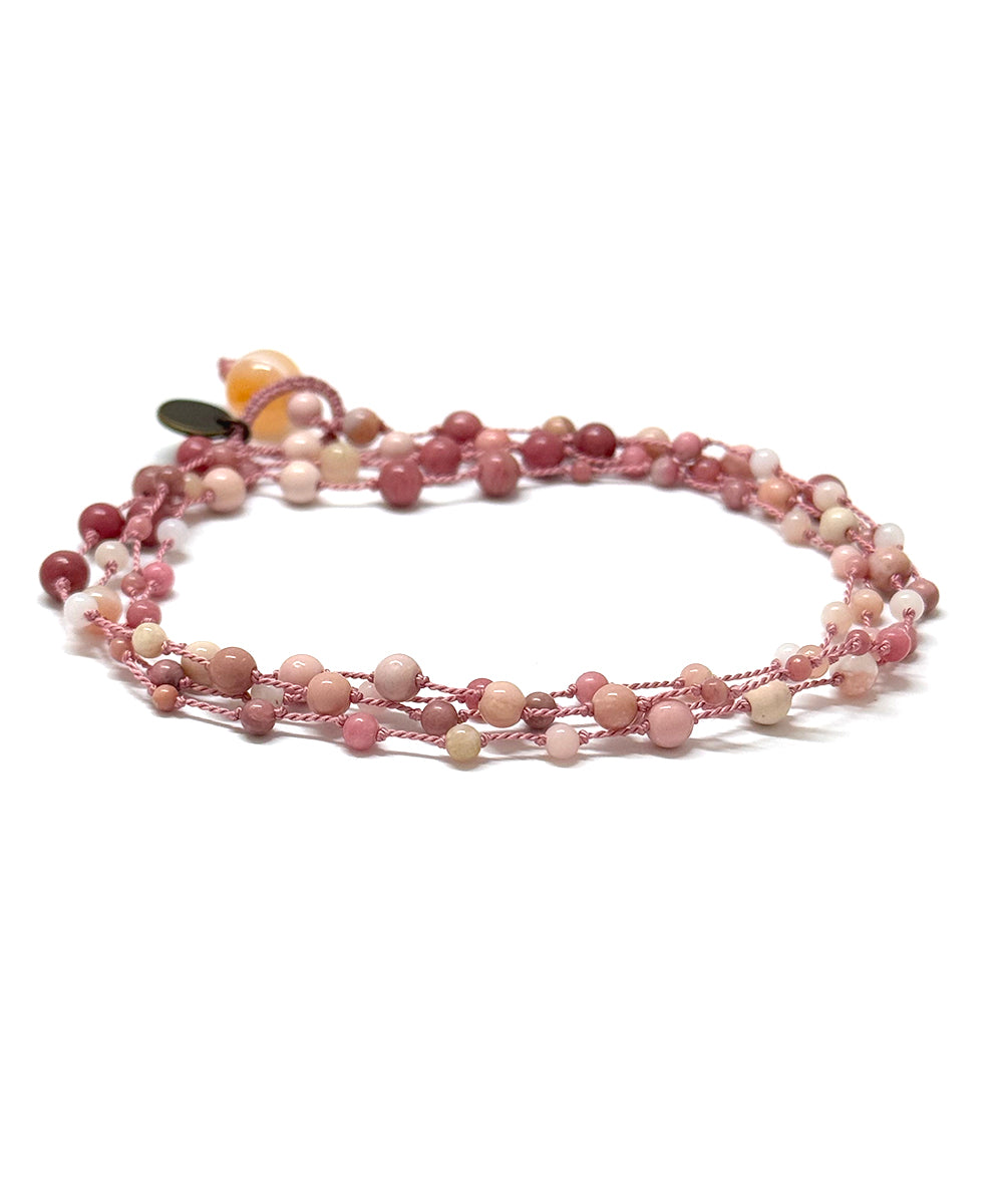 AIYANA necklace / pink opal