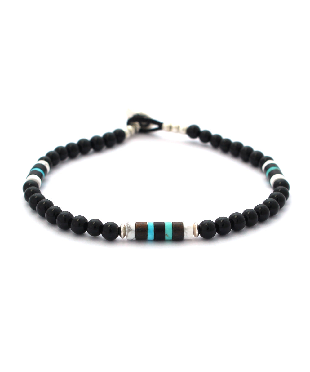 4mm stone bracelet / onyx