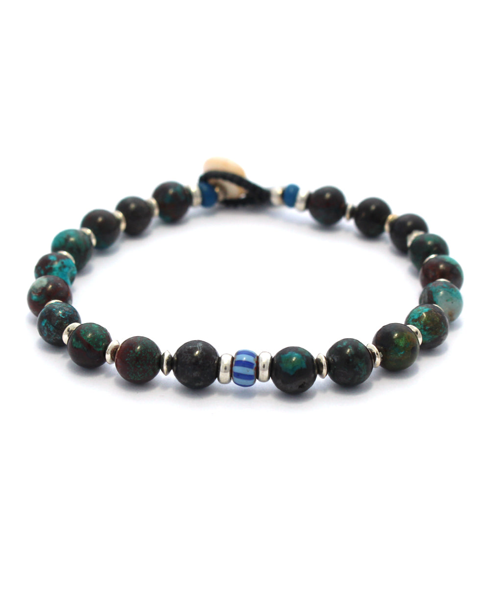 6mm stone bracelet / chrysocolla