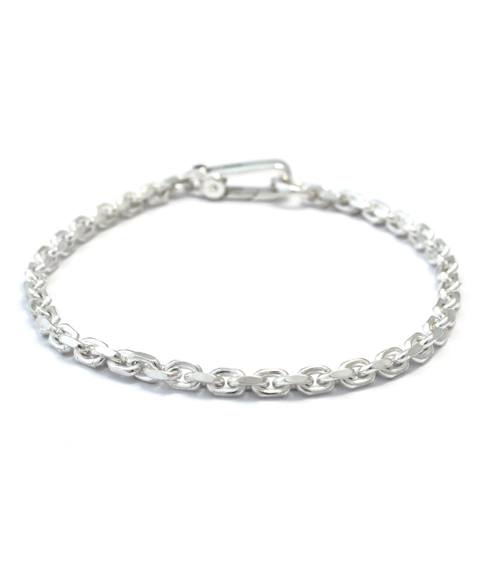 chain bracelet / sv925 emerald