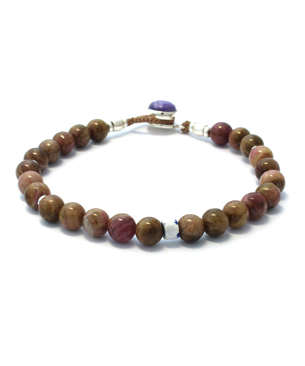circle8 bracelet / tourmaline cat's eye × charoite