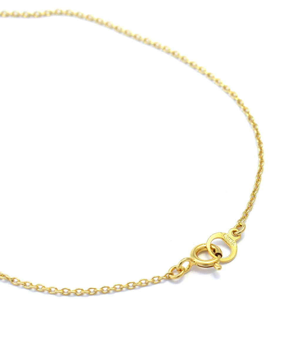 Rectangle necklace 24K gold plated SV925 / turquoise