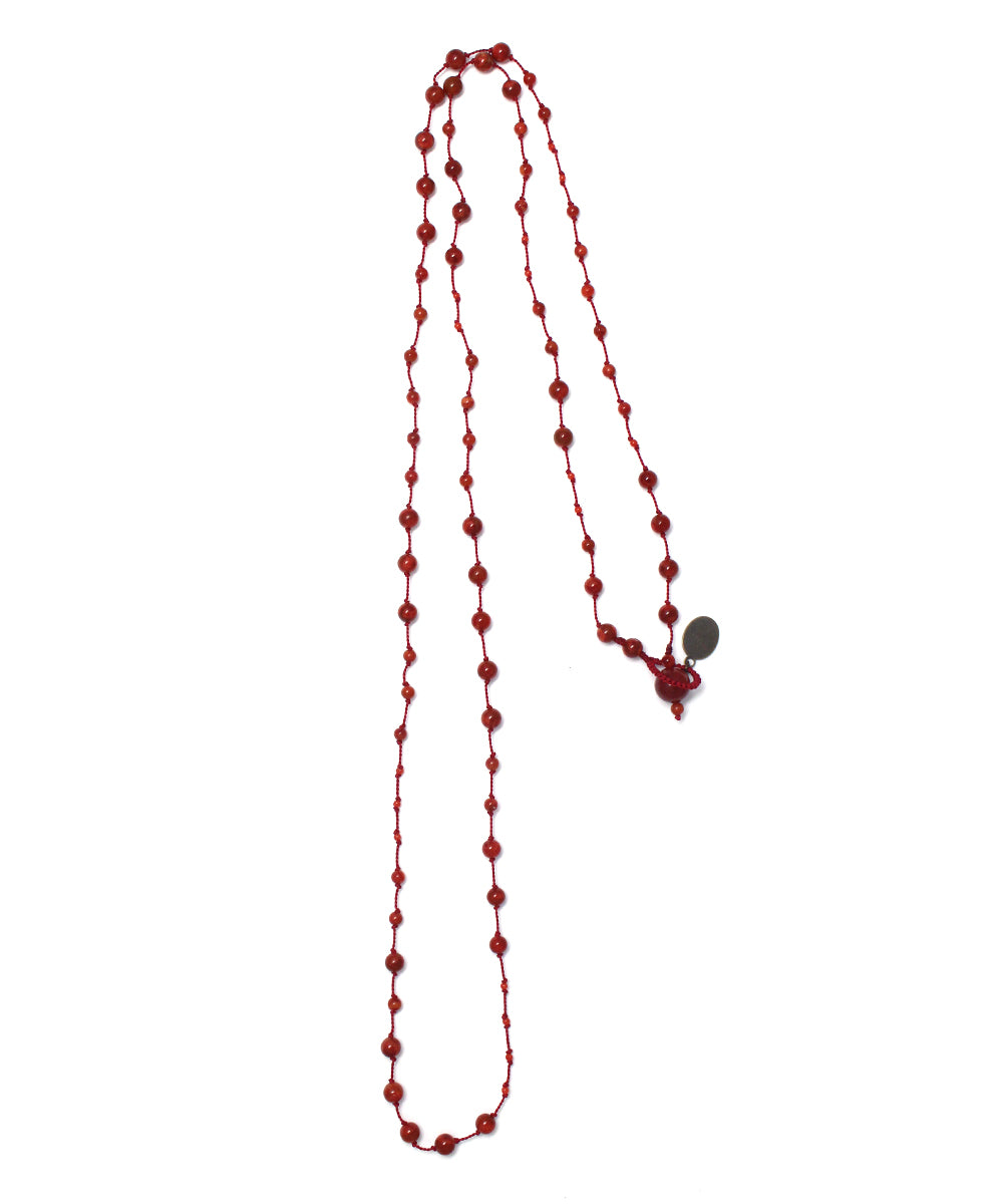 AIYANA coral long necklace
