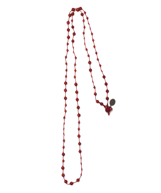 AIYANA coral long necklace