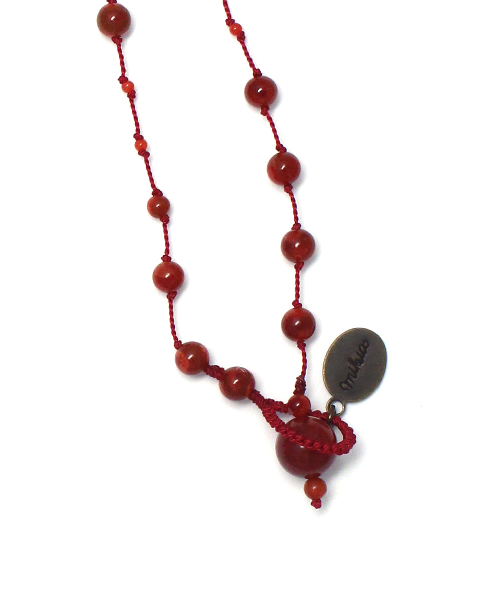 AIYANA coral long necklace