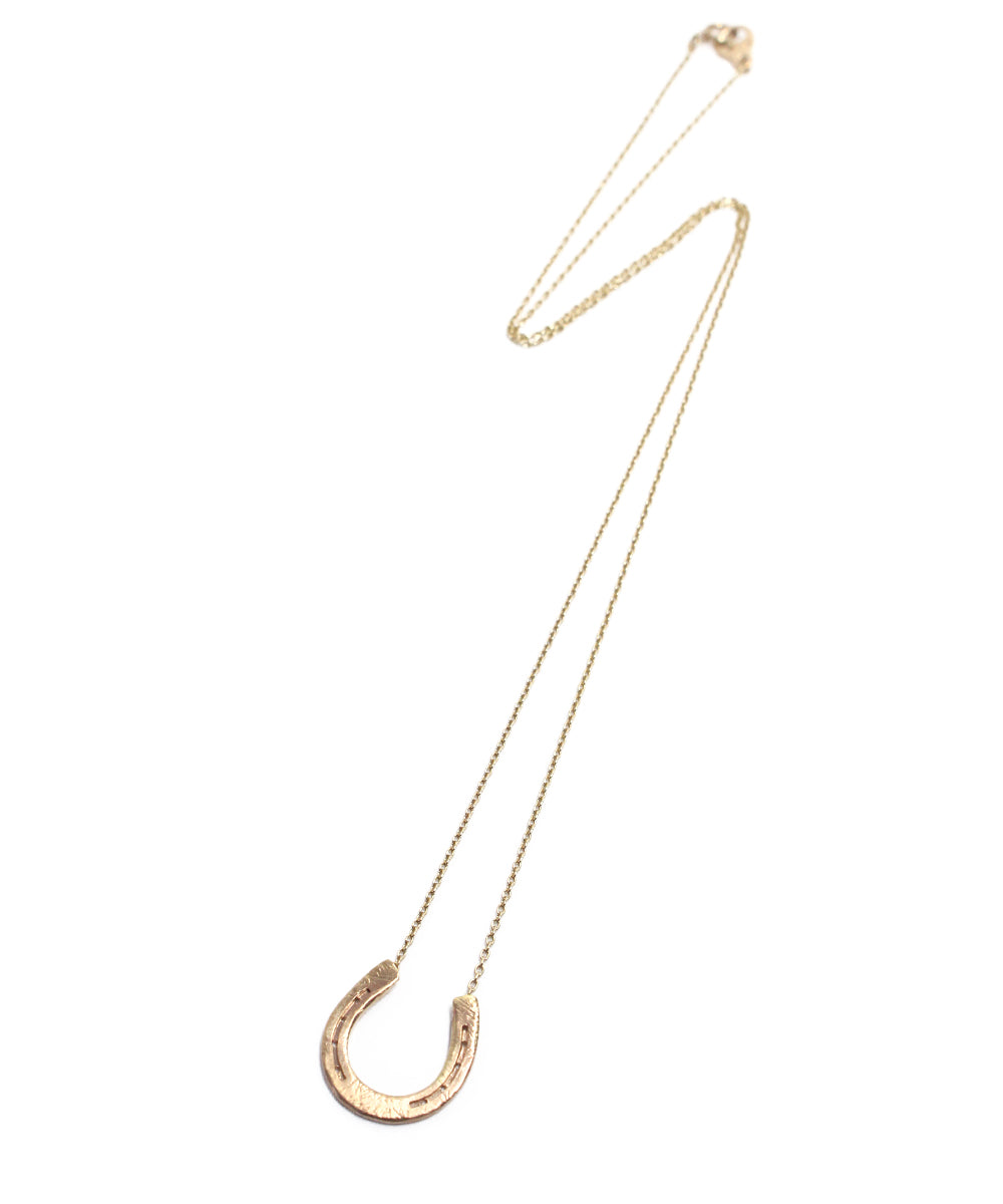 k14 horse shoe necklace