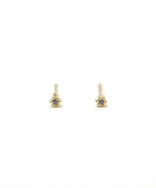 k18 black diamond snow flower pierce