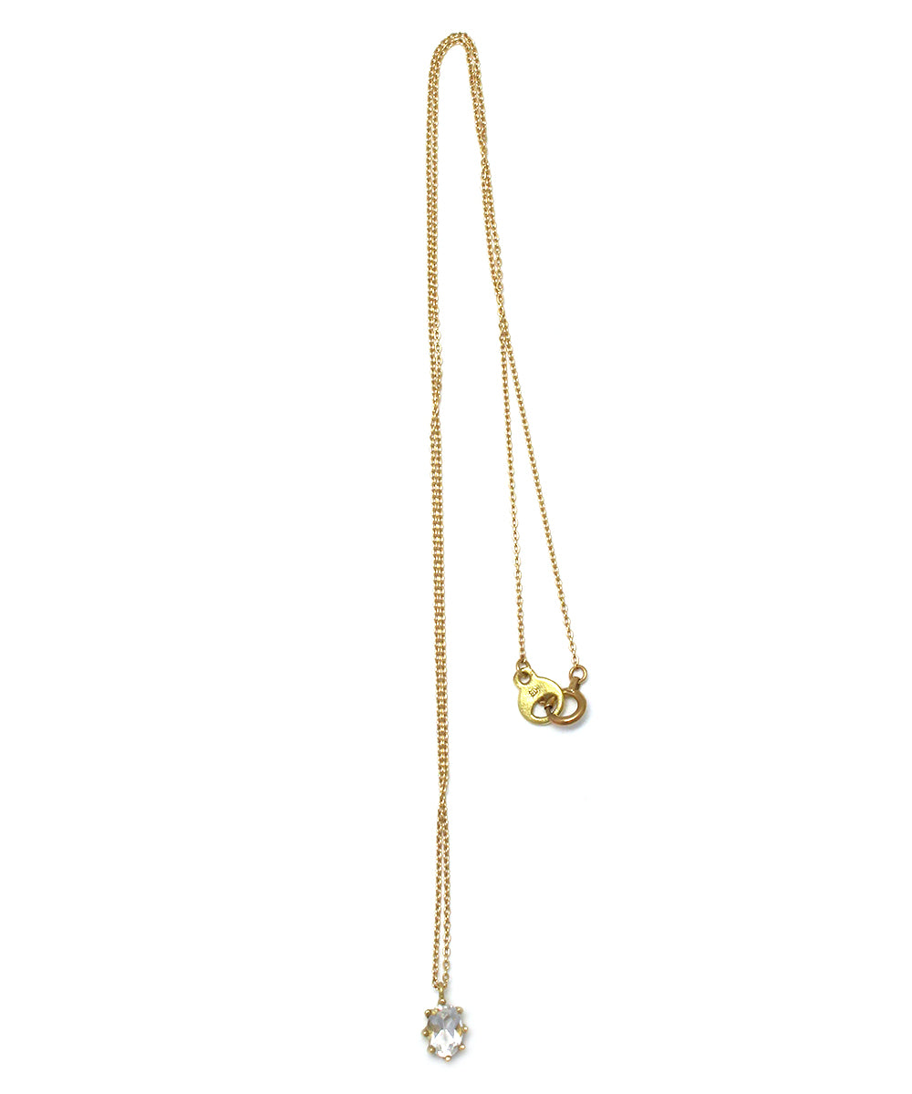 luminis necklace / k18 white topaz