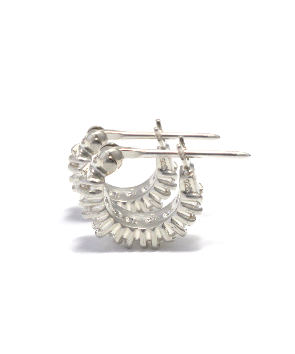silver/white topaz pierce