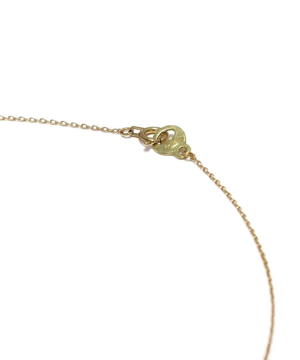 k18 drop white topaz necklace