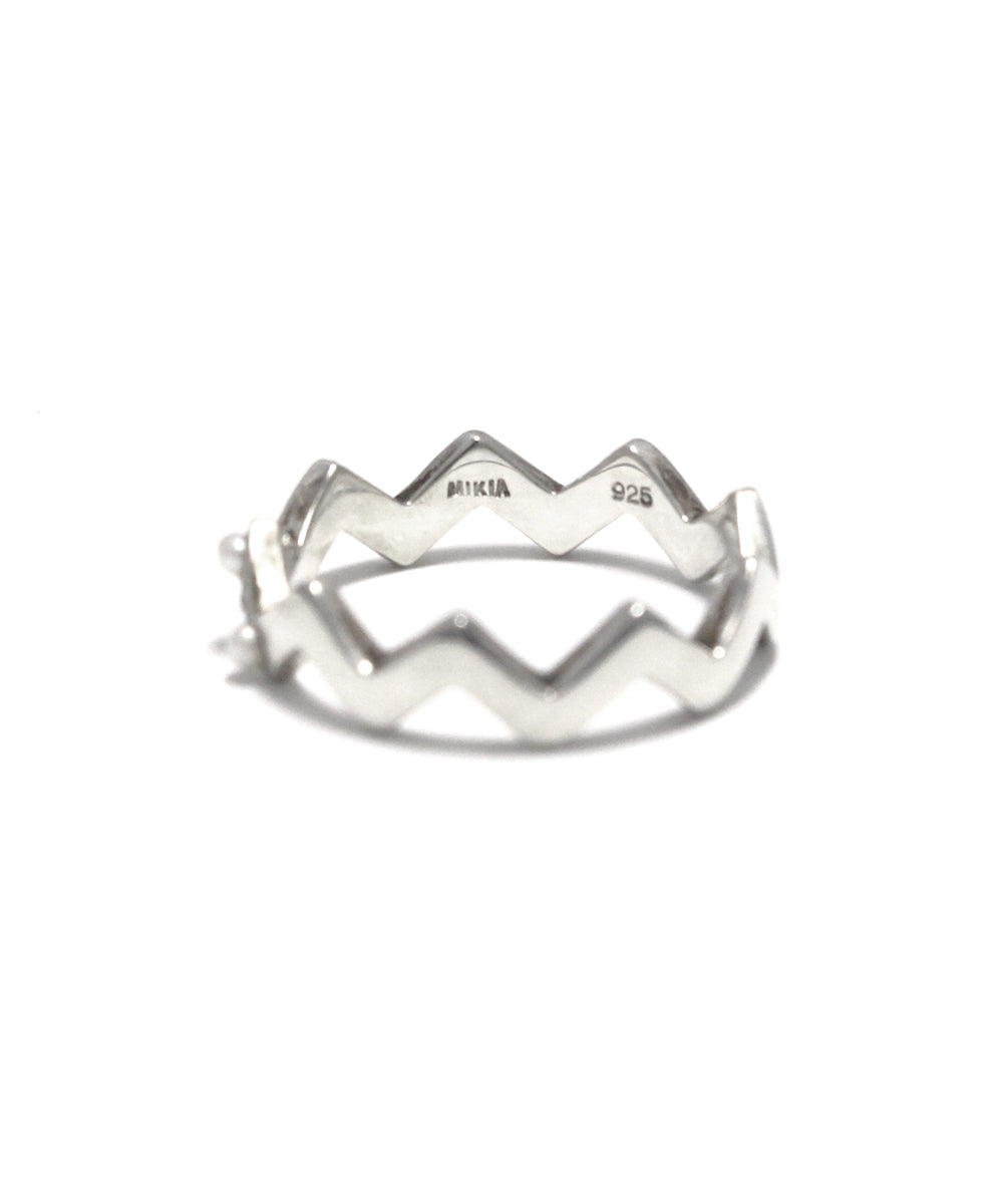 silver / freshwater pearl snake ring