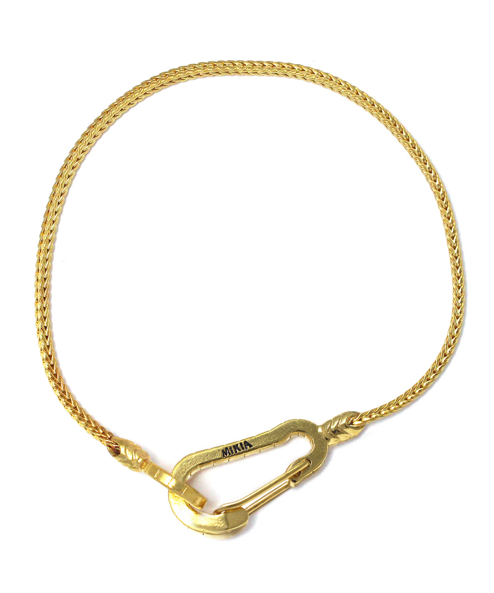 snake karabiner bracelet / k24 gold plated silver925