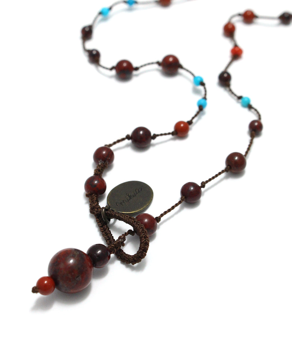 AIYANA poppy jasper necklace