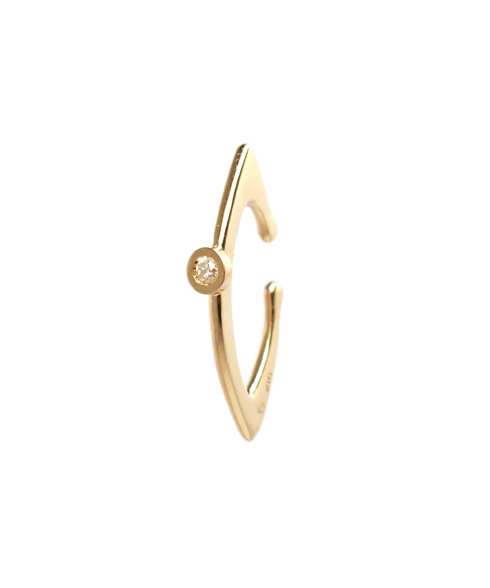 meteor ear cuff short / k10 diamond