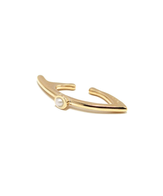 meteor ear cuff long / k10 pearl