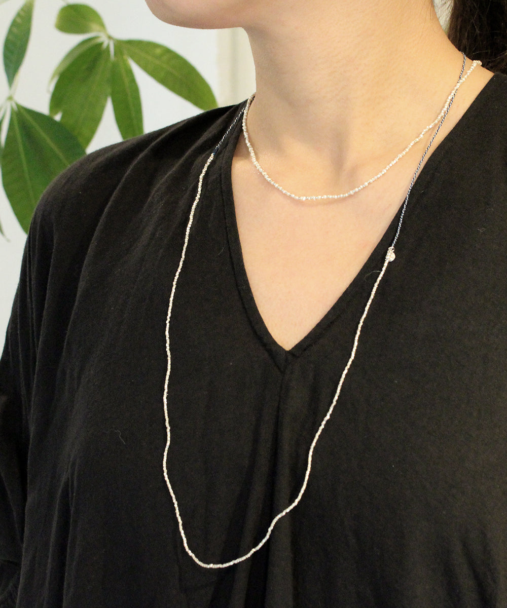 karen silver pearl necklace / silver