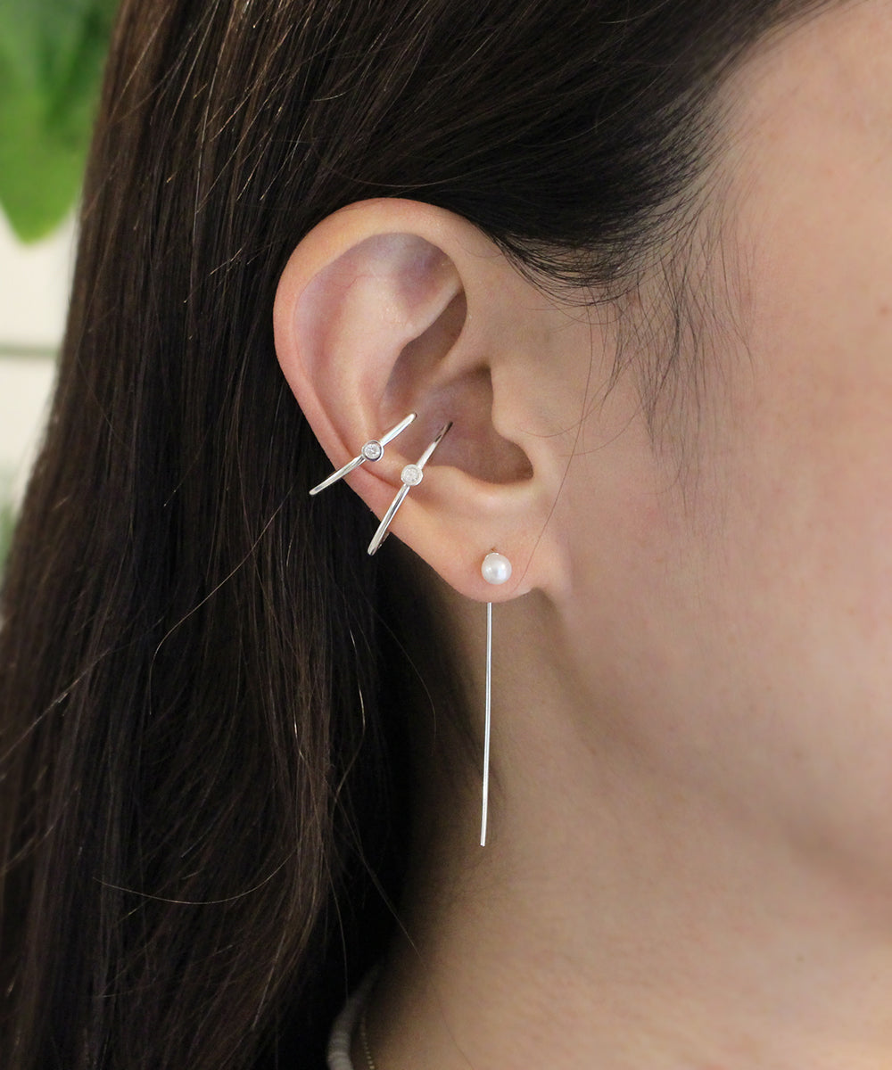 pearl meteor earring S / silver