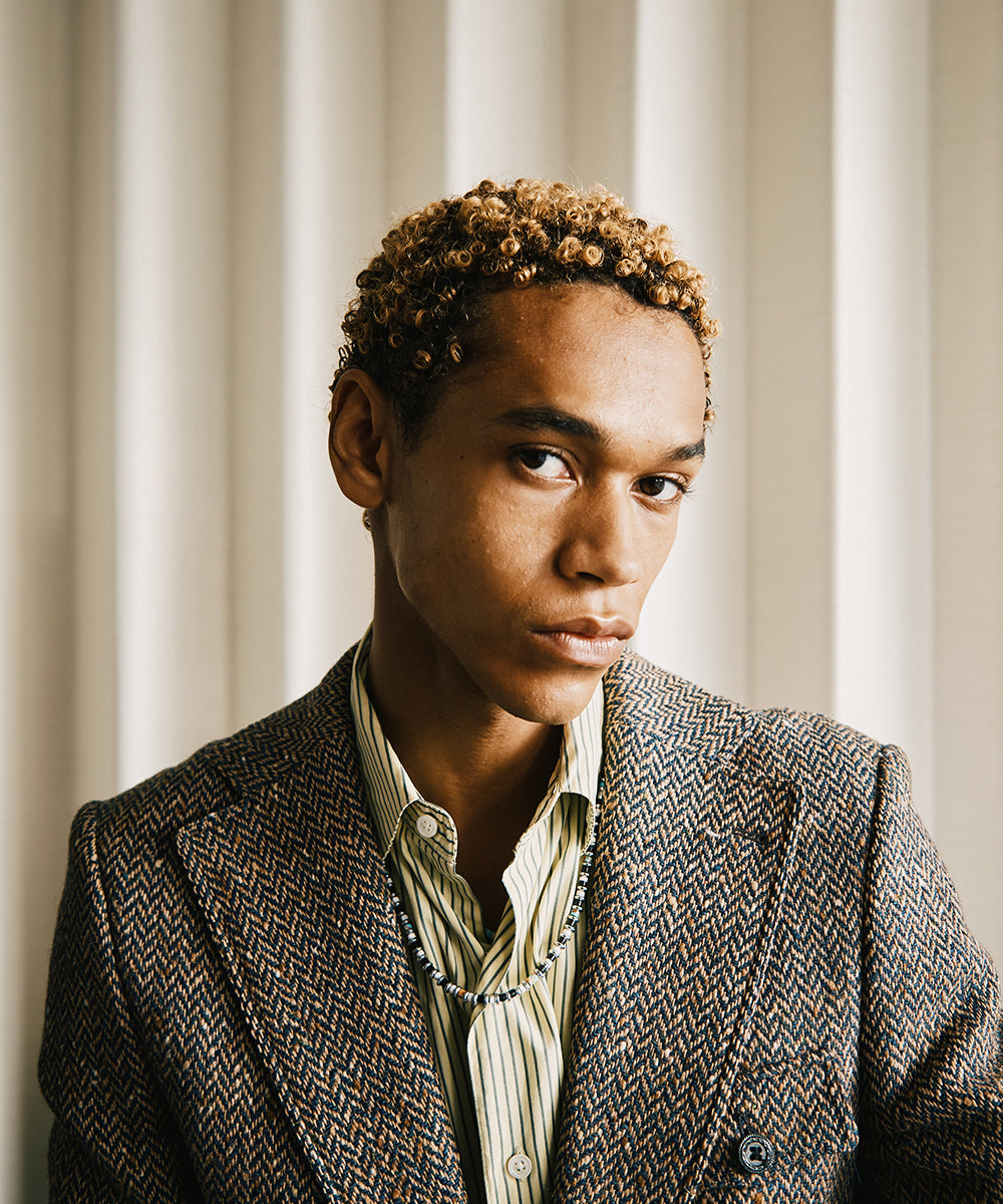 hematite roundel necklace / jet turquoise