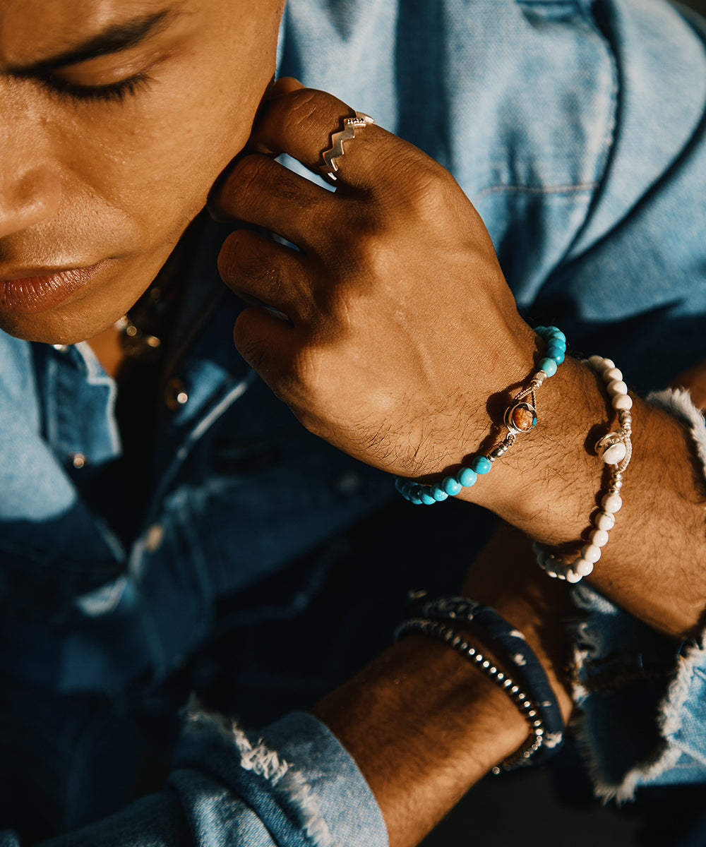 circle8 bracelet / magnesite × magnesite