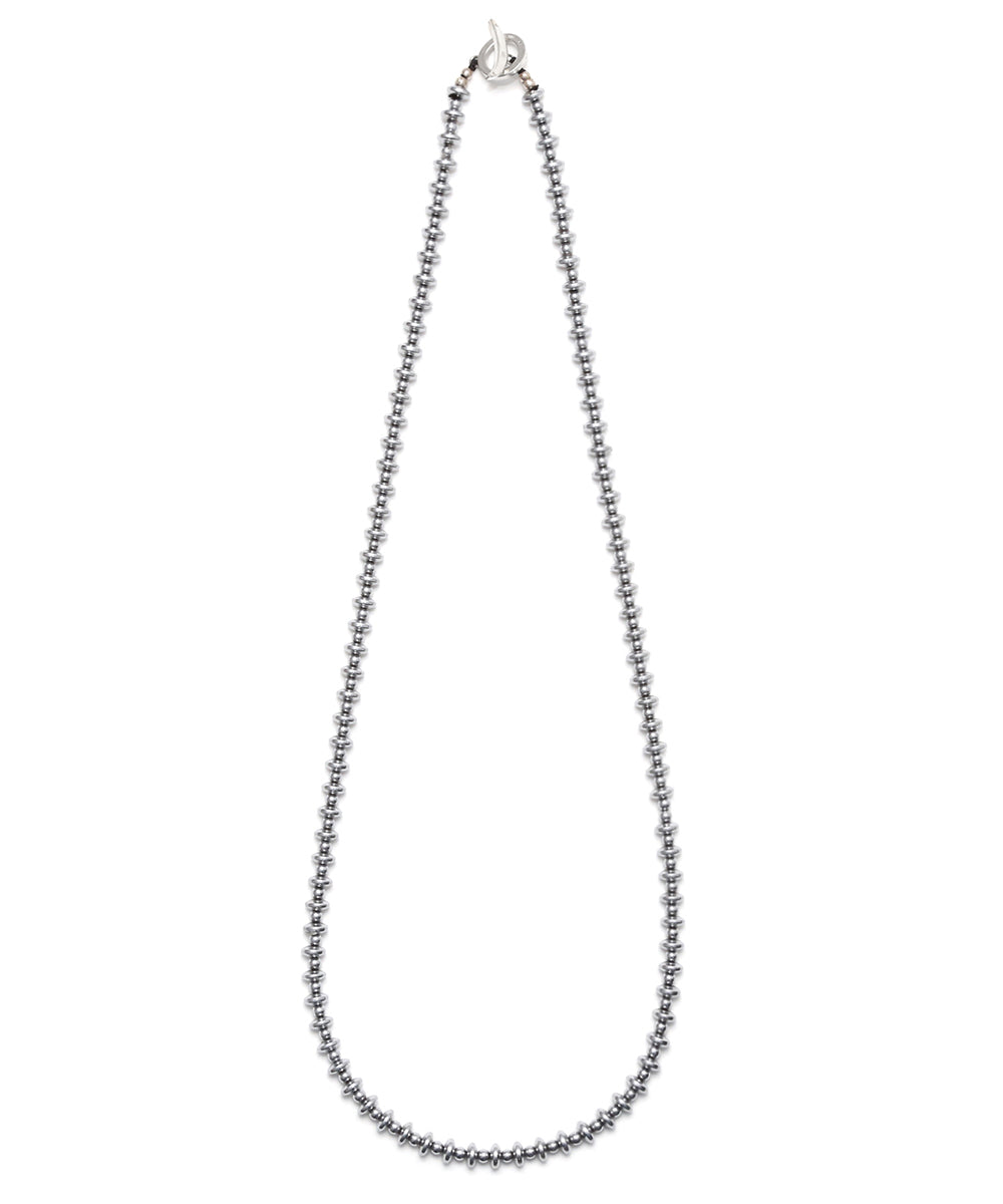 hematite roundel stone necklace