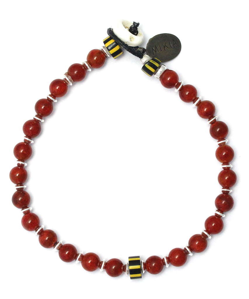 5mm stone bracelet / coral
