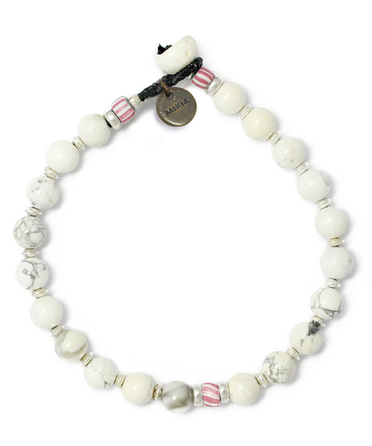 6mm stone bracelet / howlite