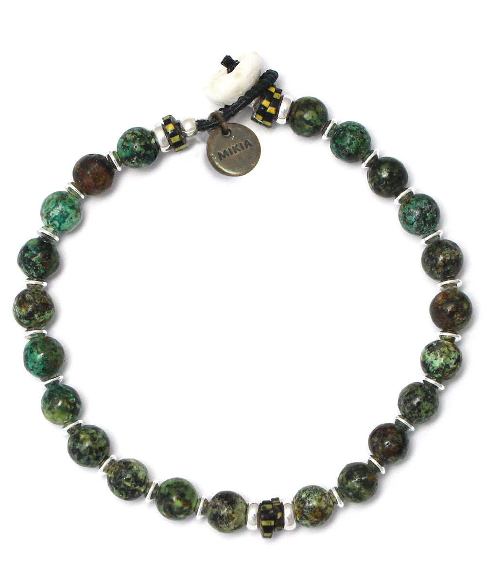 6mm stone bracelet / african turquoise