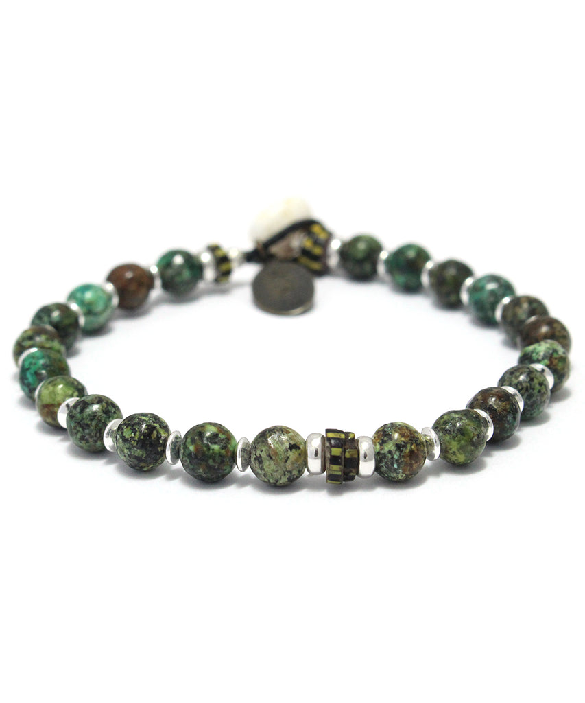 6mm stone bracelet / african turquoise