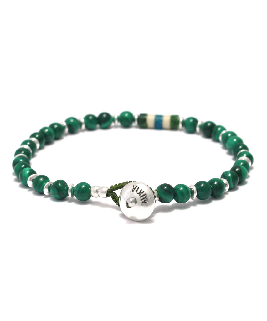 4mm stone bracelet / malachite