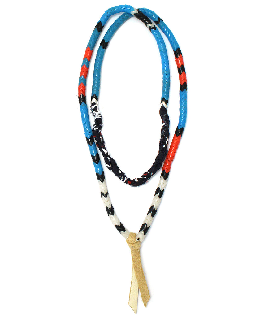 blue snake beads / bandana necklace