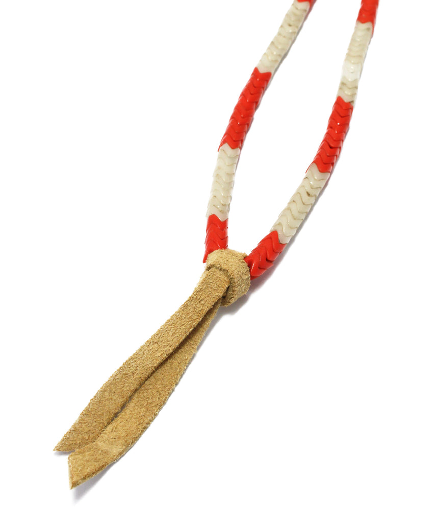 orange snake beads / bandana necklace
