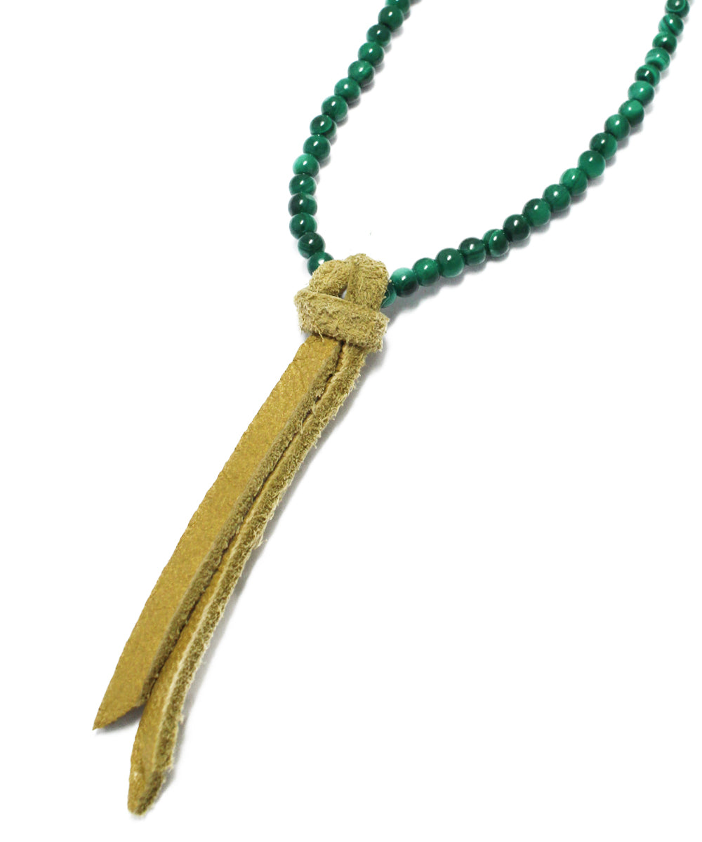 4mm stone bandana necklace / malachite
