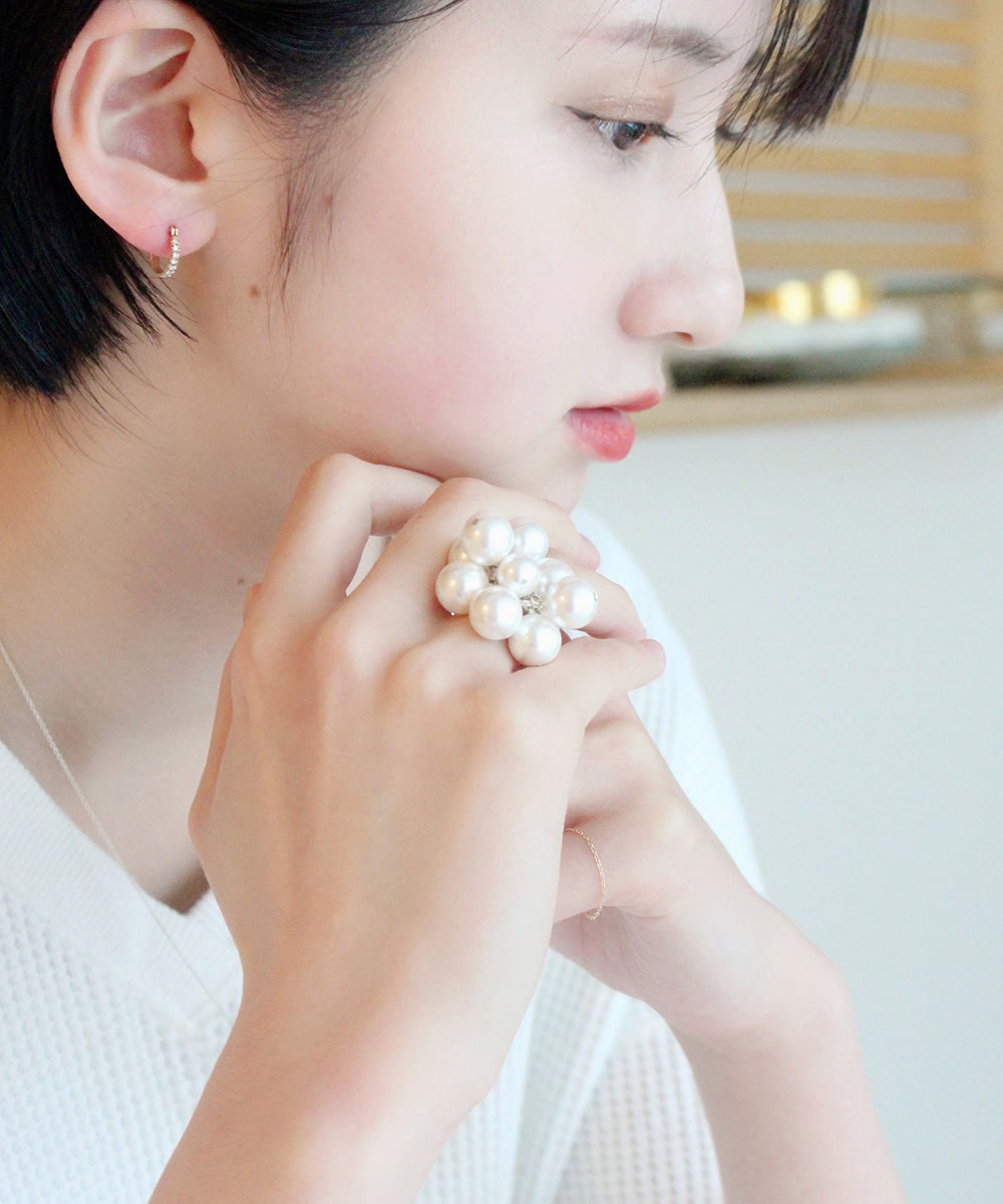 shell pearl ring