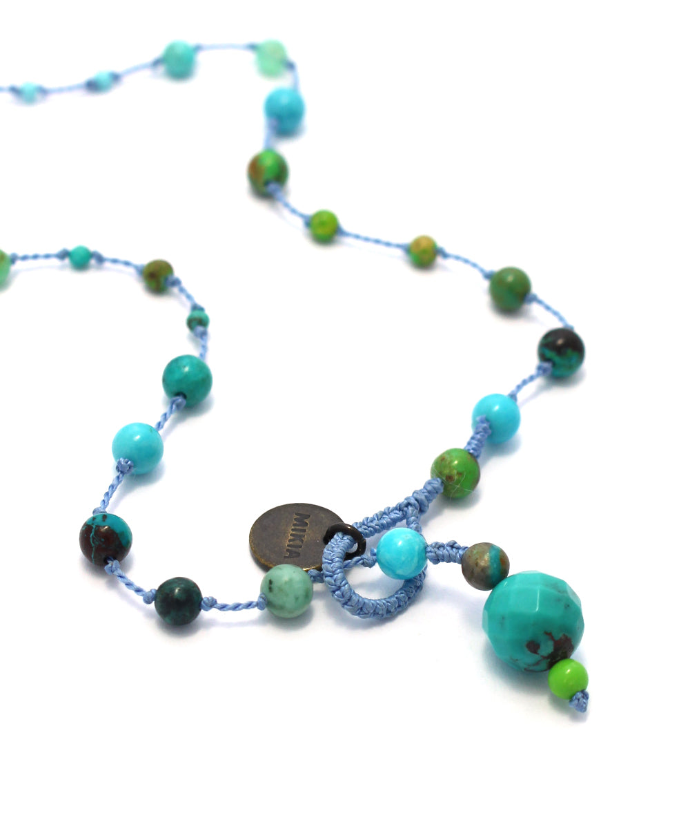 AIYANA long necklace / turquoise