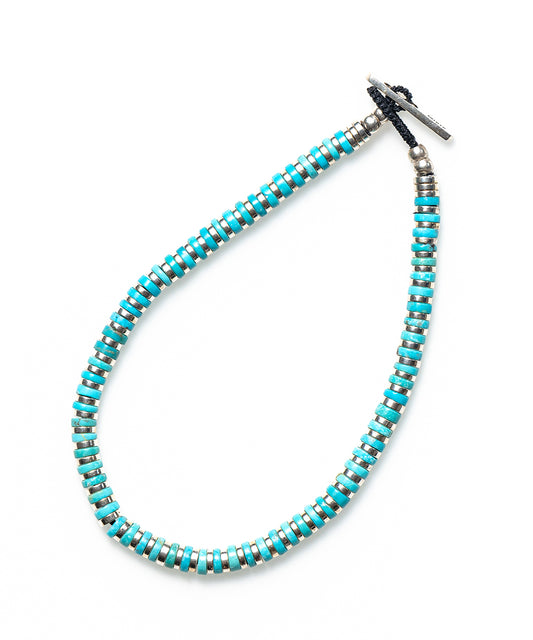 hematite × heishi bracelet / turquoise