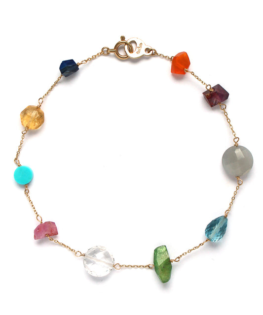 k10 multi shape stone bracelet / multi