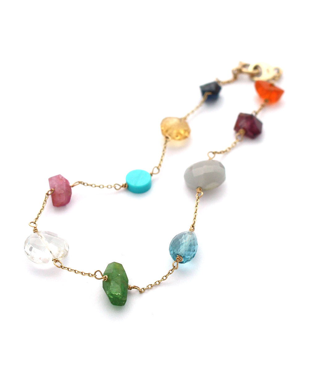 k10 multi shape stone bracelet / multi